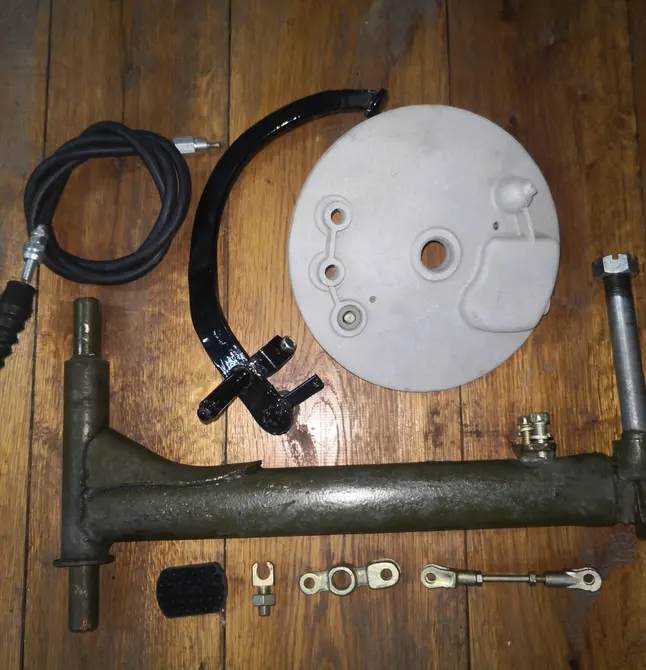 Lever with brake system for side car K750, K650, Dnepr , MT. Set.